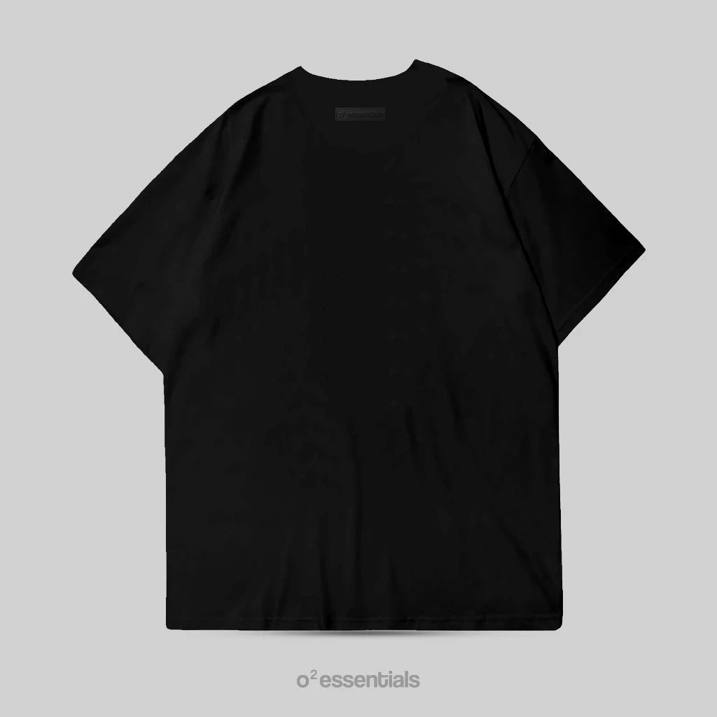 O2 Essentials Oversized T-Shirt – Astro Mars Black back view thumbnail