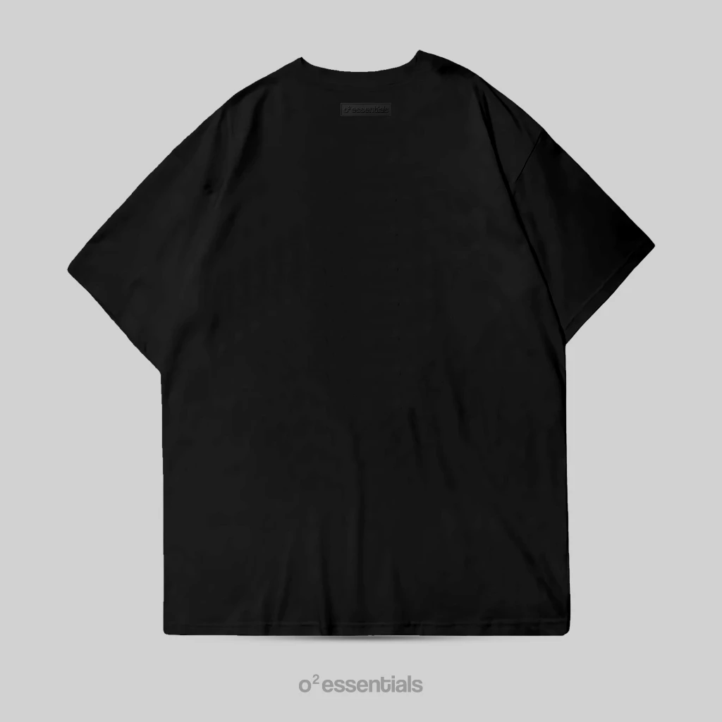 O2 Essentials Oversized T-Shirt – Gummy Bear Black back view thumbnail
