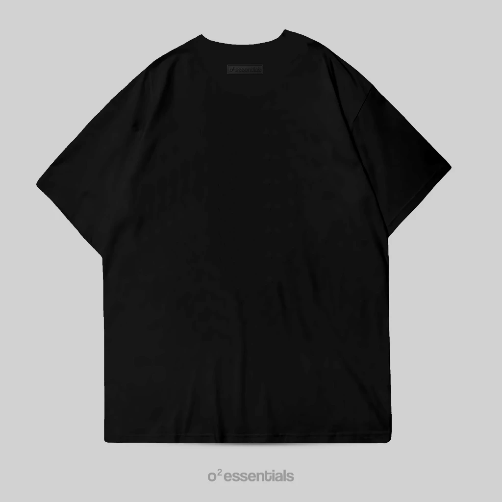 O2 Essentials Oversized T-Shirt – Medusa Black back view thumbnail