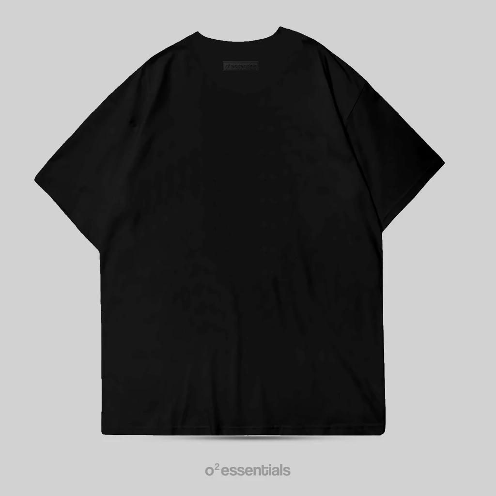 O2 Essentials Oversized T-Shirt – Moon Doogienauts Black back view thumbnail