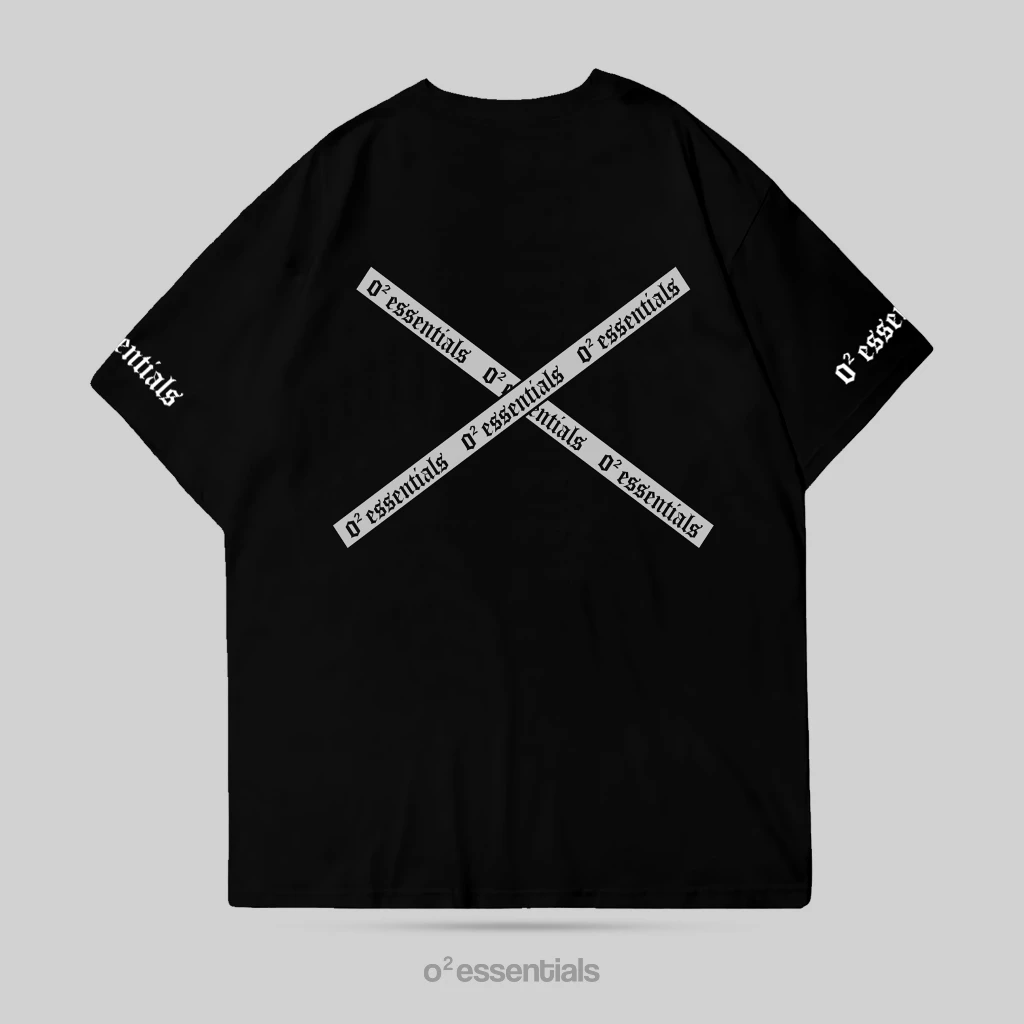 O2 Essentials Oversized T-Shirt – Spectrum 001 Special Edition Black back view thumbnail