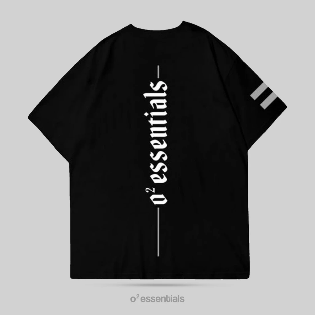 O2 Essentials Oversized T-Shirt – Spectrum 003 Special Edition Black back view thumbnail
