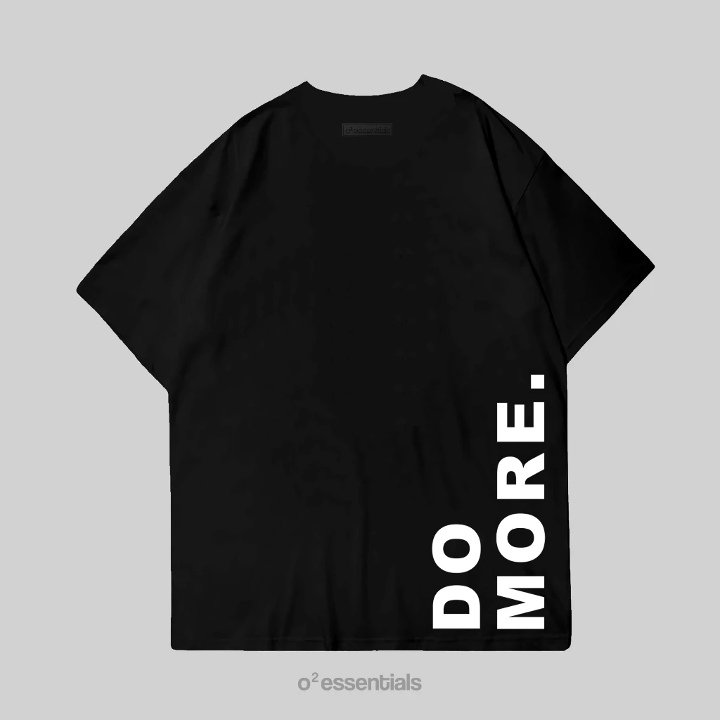 O2 Essentials Oversized T-Shirt – Tired Rabbit Black back view thumbnail