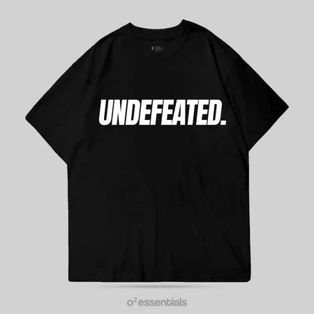 O2 Essentials Oversized T-Shirt – Undefeated Black back view