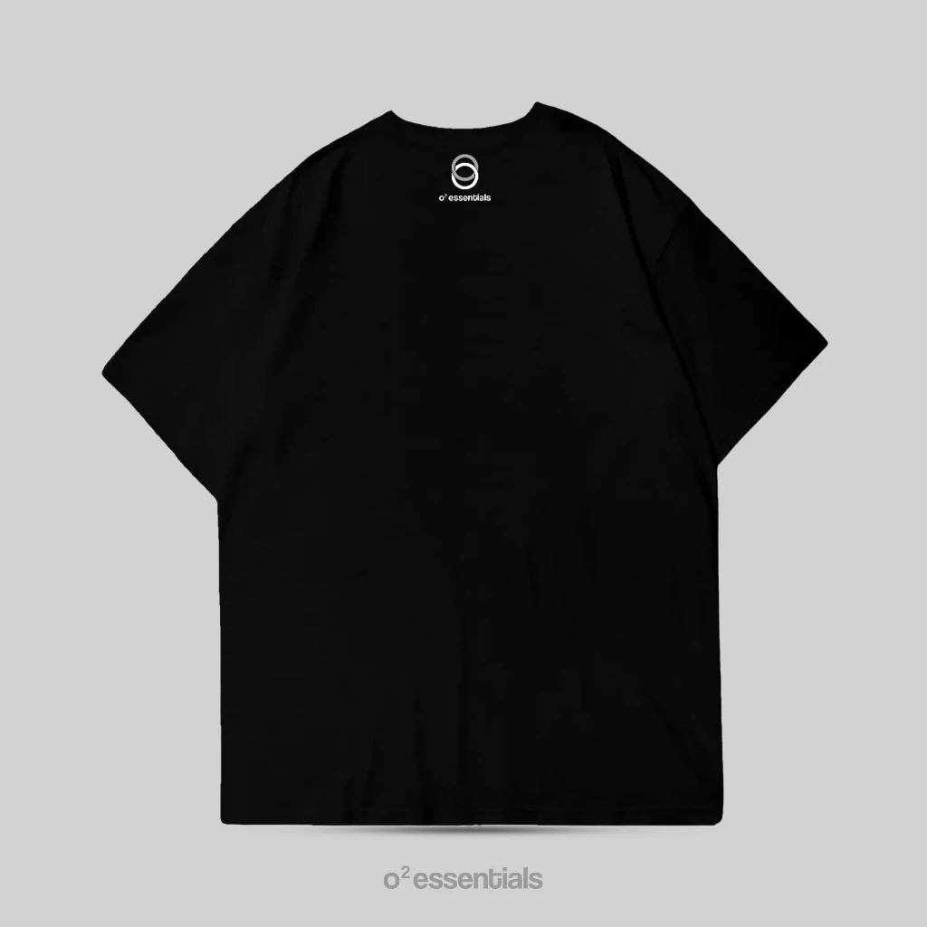 O2 Essentials Oversized T-Shirt – Venomous Black back view thumbnail