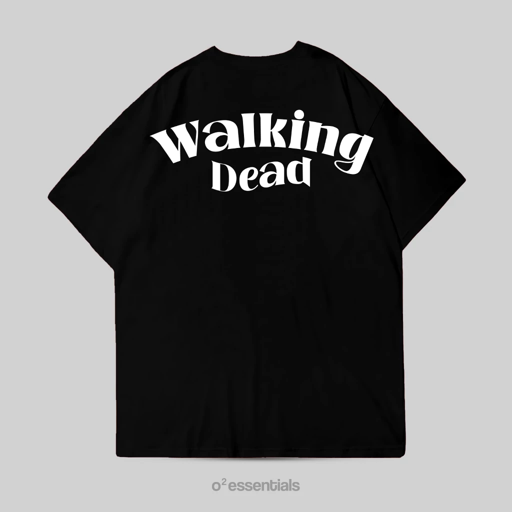 O2 Essentials Oversized T-Shirt – Zombie Bear Black back view thumbnail