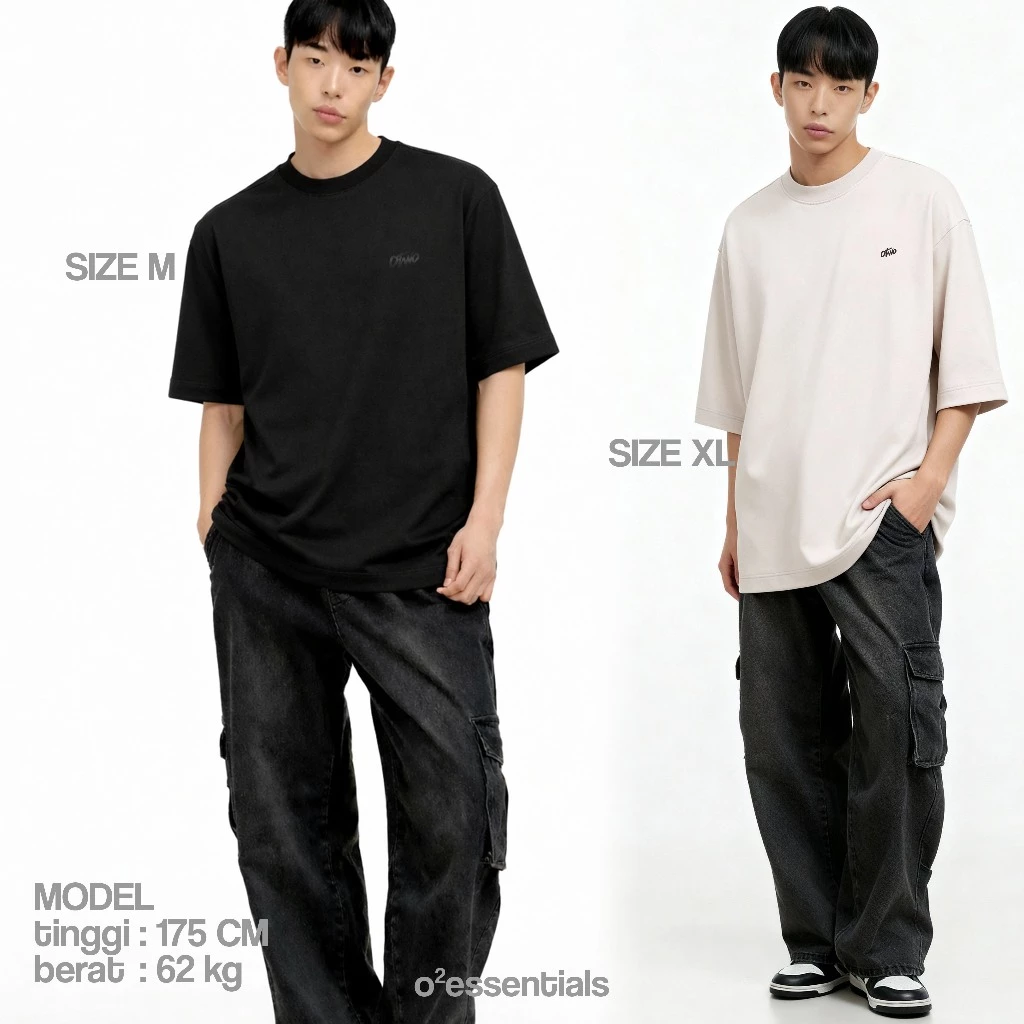 O2 Essentials Flow Shirt – Oversize Unisex COOLBREEZE Premium Smooth Black back view thumbnail