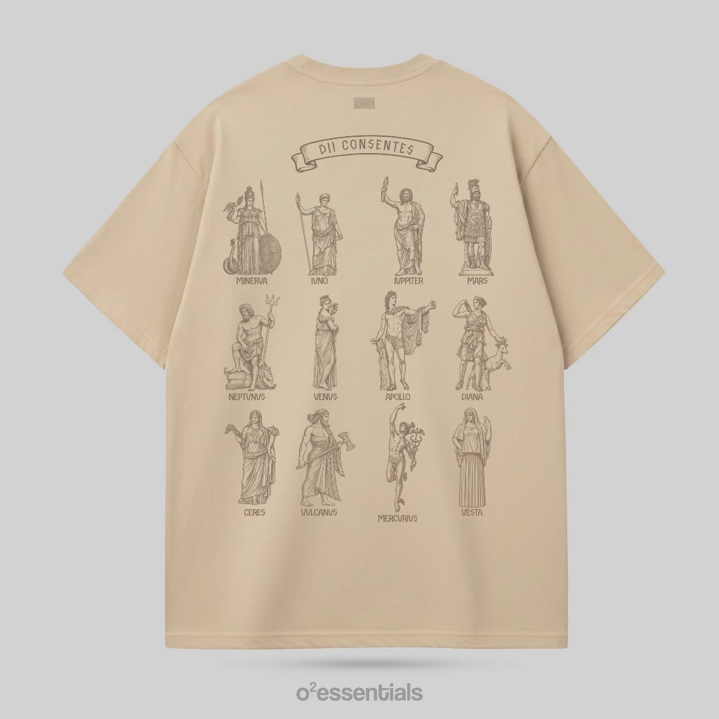 O2 Essentials Oversized T-Shirt – DII Consentes : ROME Cream front view
