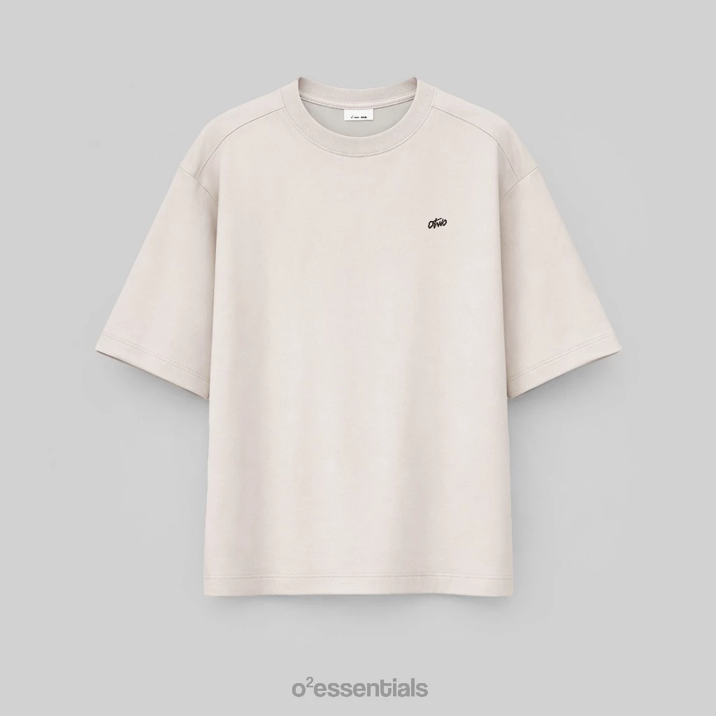 O2 Essentials Flow Shirt – Oversize Unisex COOLBREEZE Premium Smooth Cream front view