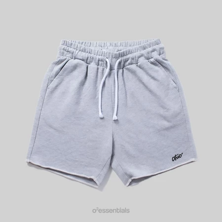 O2 Essentials Flow Shorts – Short Pants Unisex Baby Terry Premium Grey front view