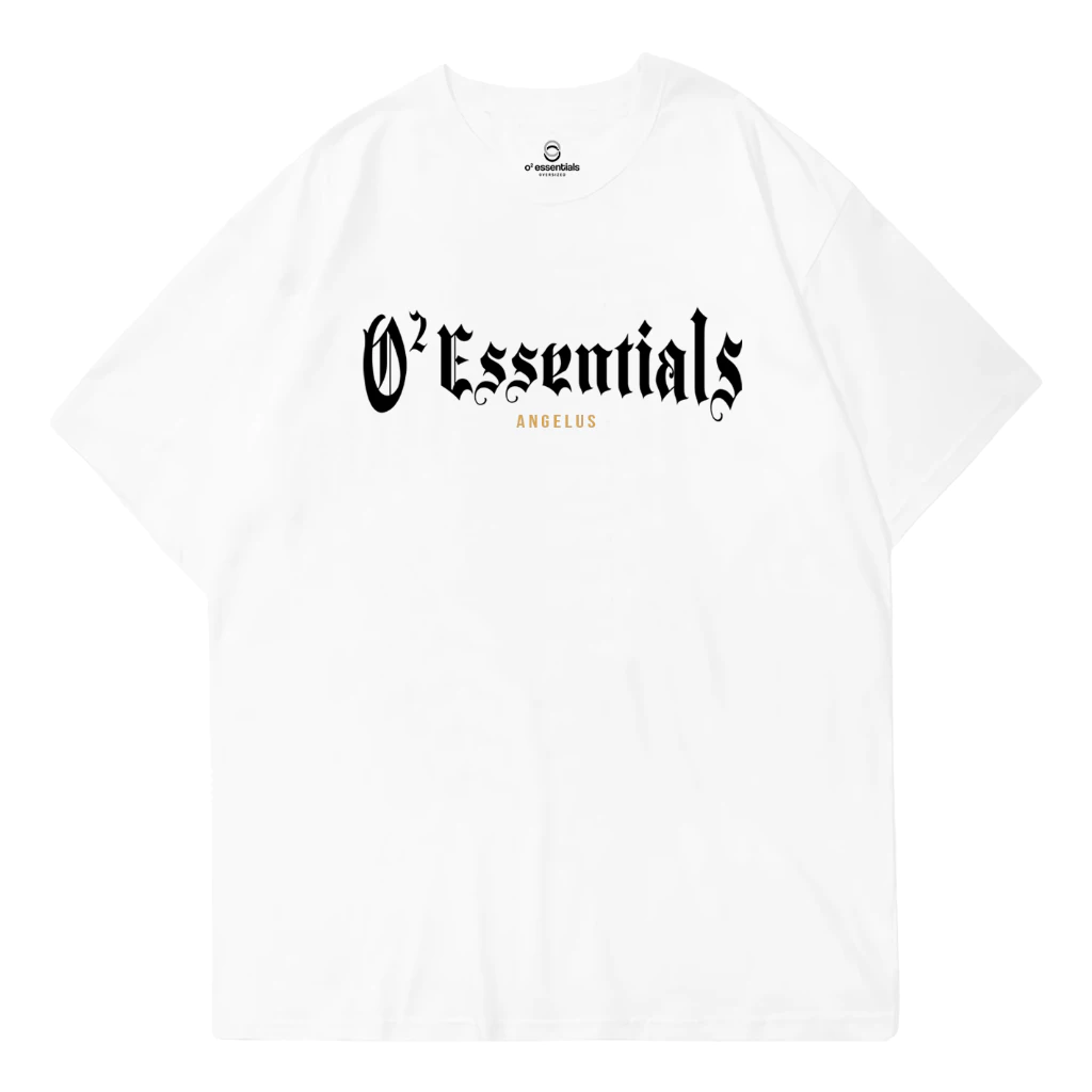 O2 Essentials Oversized T-Shirt – Angelus White front view thumbnail