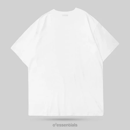 O2 Essentials Oversized T-Shirt – Budapest White back view thumbnail