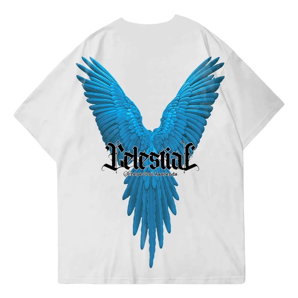 O2 Essentials Oversized T-Shirt – Celestial White back view thumbnail