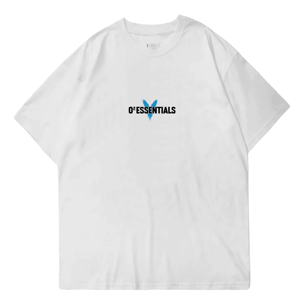 O2 Essentials Oversized T-Shirt – Celestial White front view thumbnail