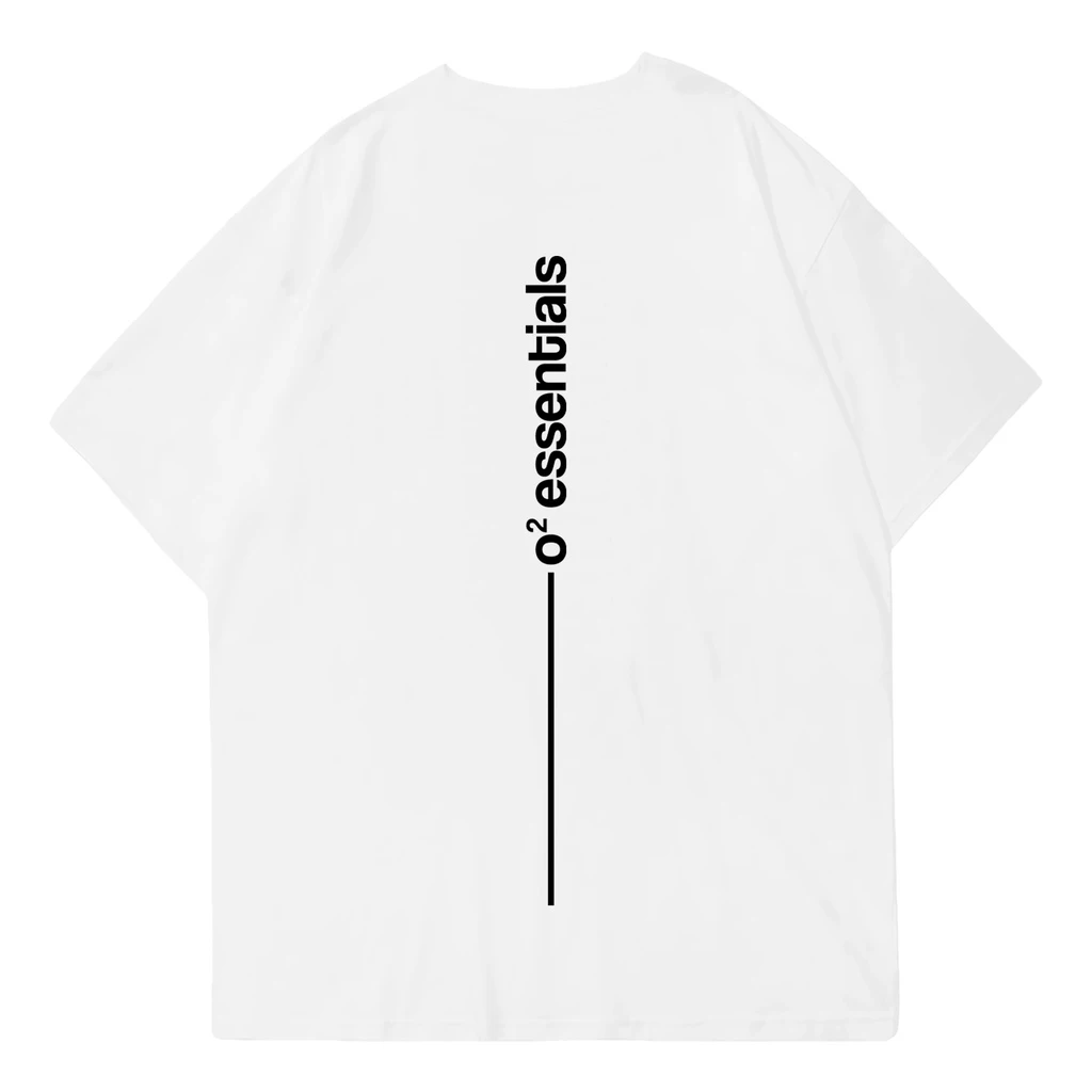 O2 Essentials Oversized T-Shirt – Hungry Bird White back view thumbnail