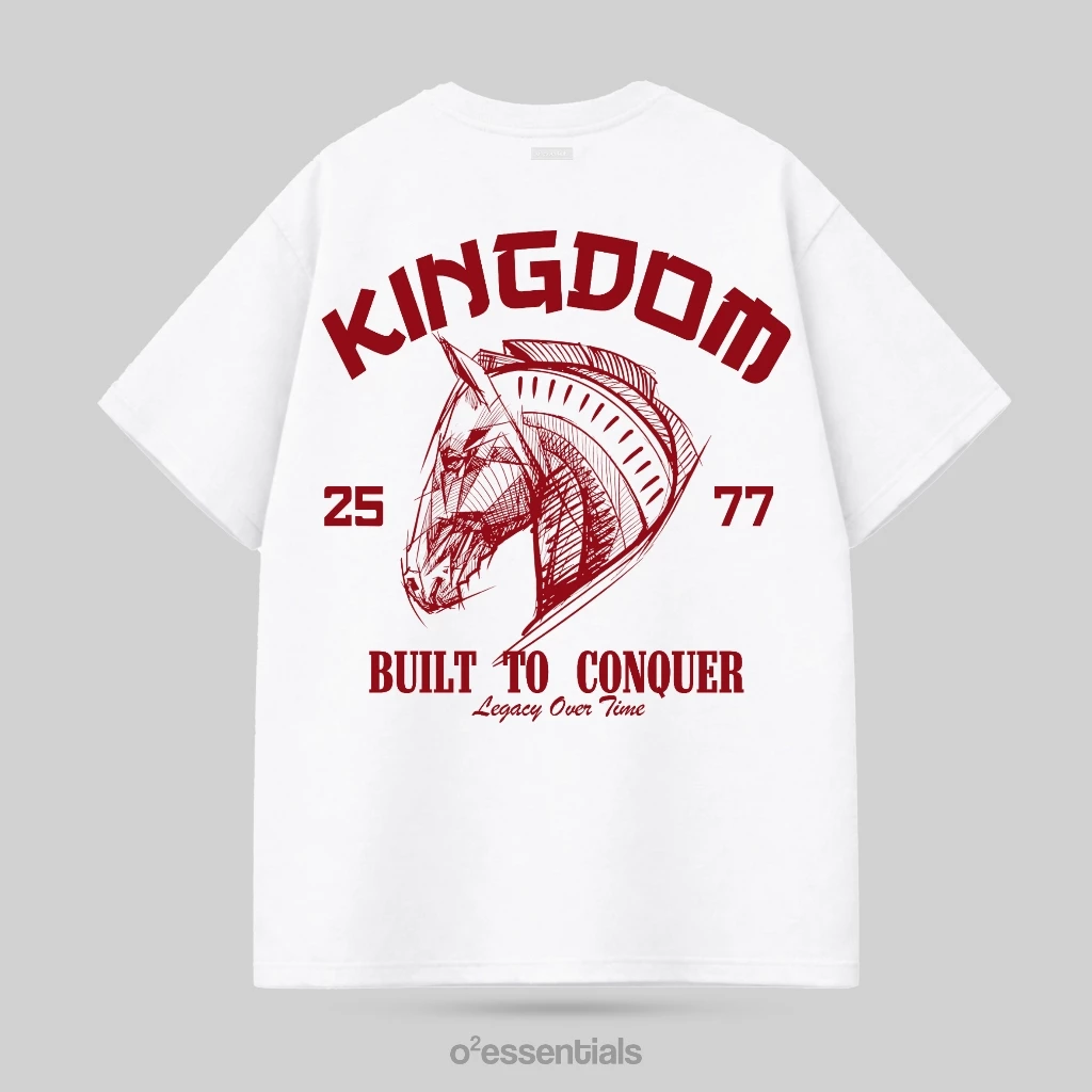 O2 Essentials Oversized T-Shirt – Kingdom White front view