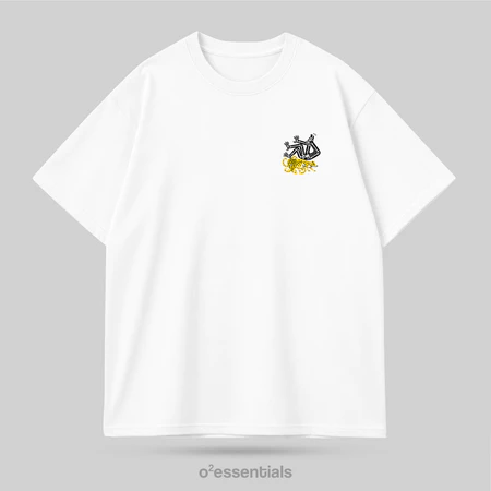 O2 Essentials Oversized T-Shirt – Kitsune White back view