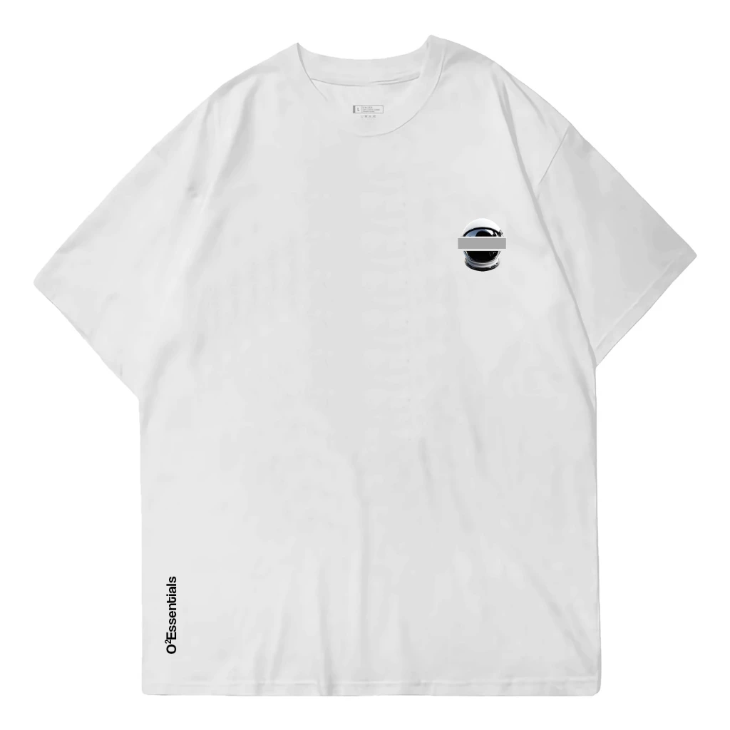 O2 Essentials Oversized T-Shirt – Moon Scape White front view thumbnail