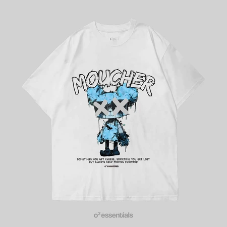 O2 Essentials Oversized T-Shirt – Moucher White front view thumbnail