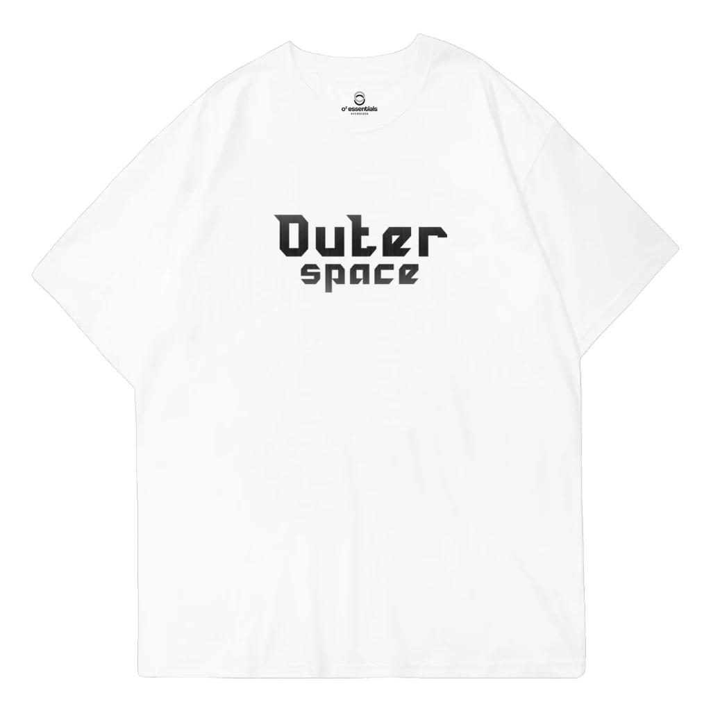 O2 Essentials Oversized T-Shirt – Outer Space White front view thumbnail