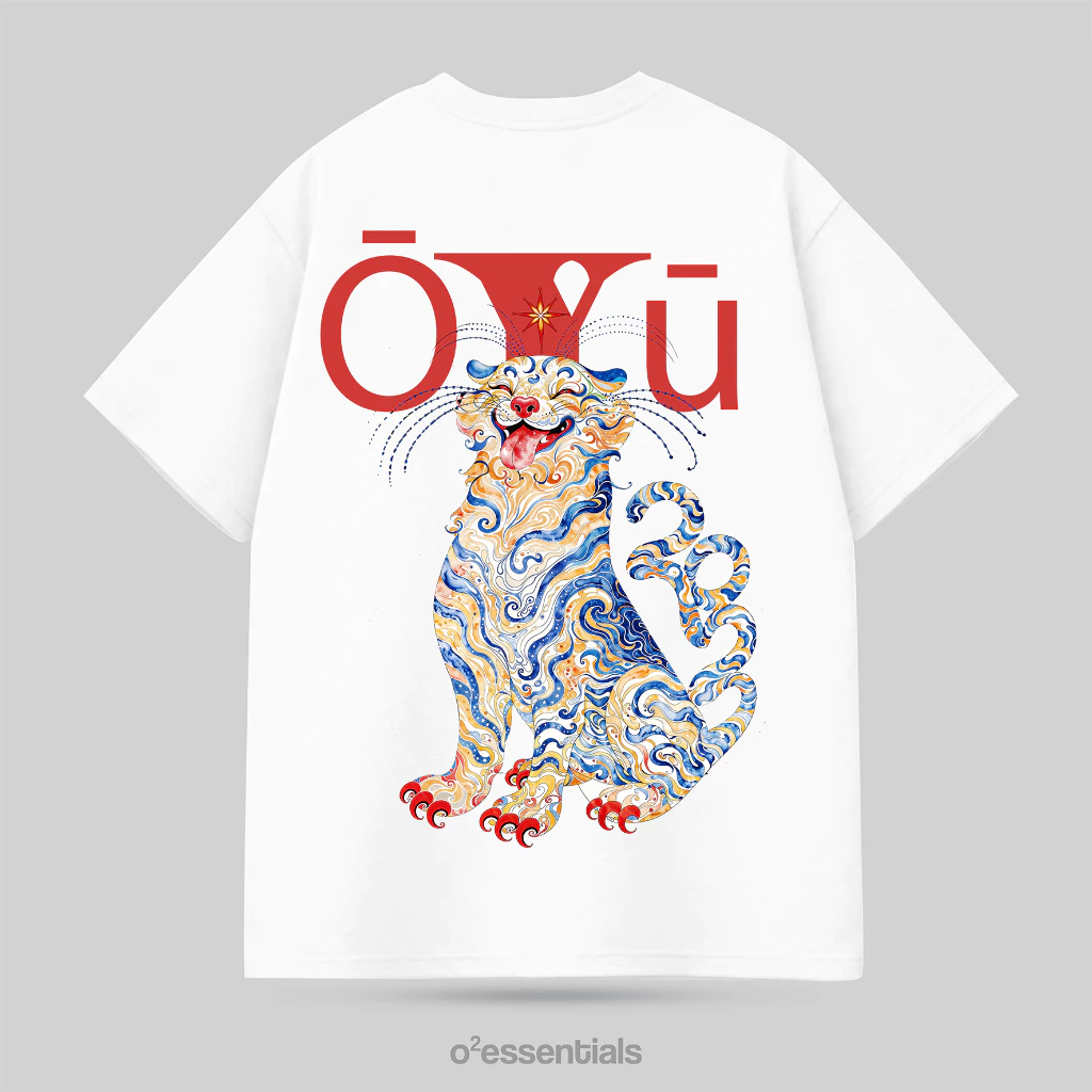 O2 Essentials Oversized T-Shirt – Oyu White front view