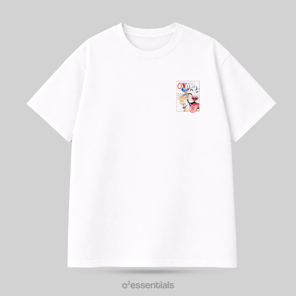 O2 Essentials Oversized T-Shirt – Oyu White back view