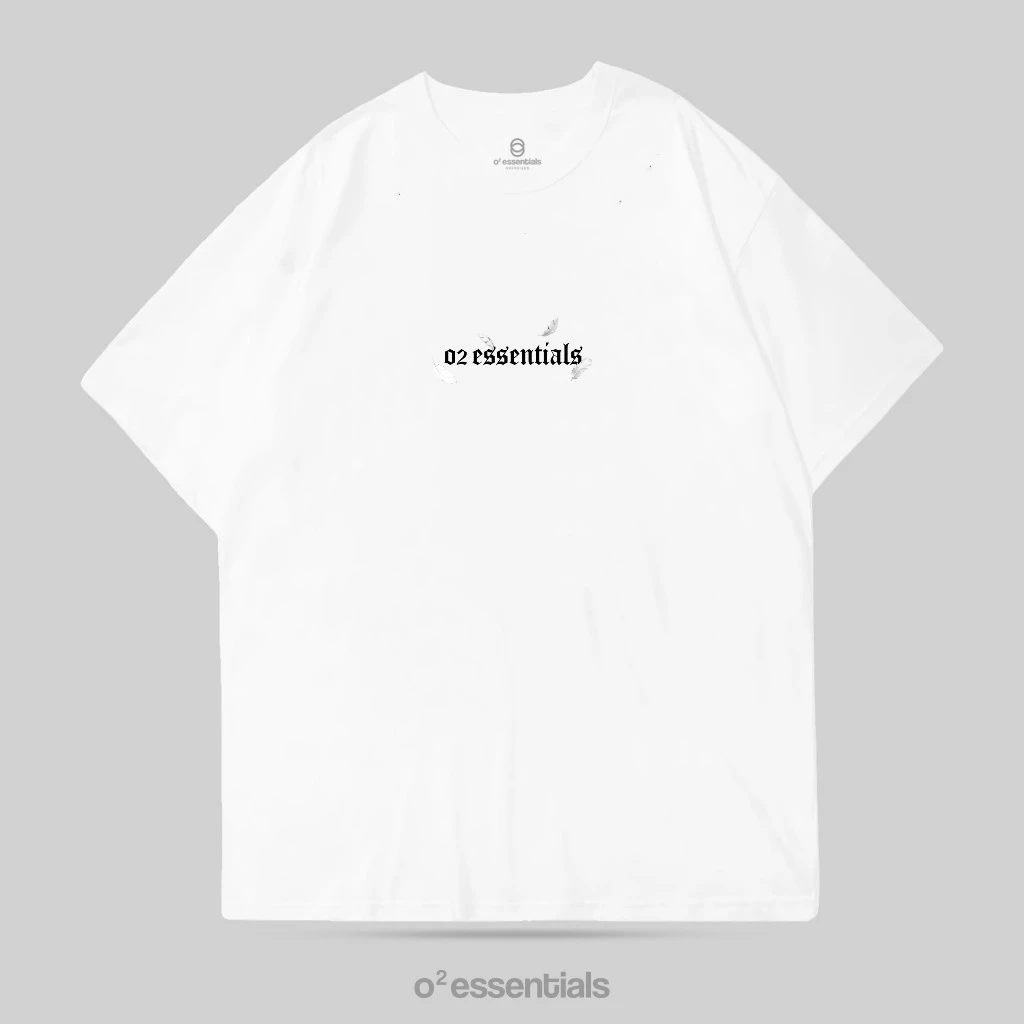 O2 Essentials Oversized T-Shirt – Peace Dove White front view thumbnail