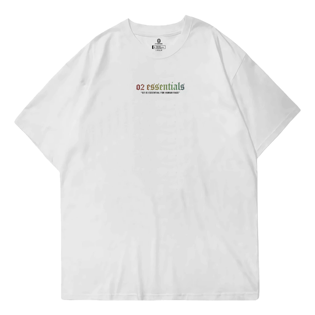 O2 Essentials Oversized T-Shirt – Snake Hand White front view thumbnail