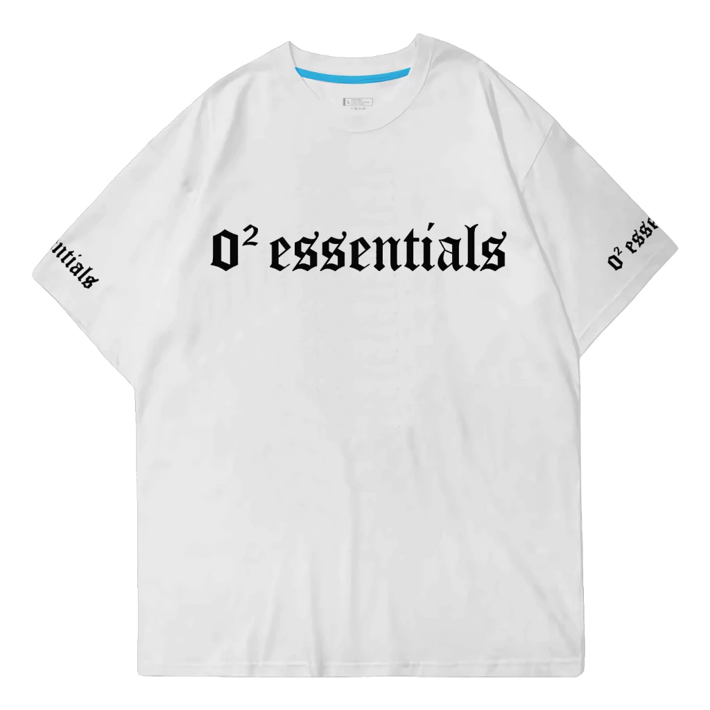 O2 Essentials Oversized T-Shirt – Spectrum 001 Special Edition White front view thumbnail
