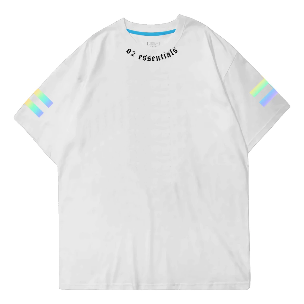 O2 Essentials Oversized T-Shirt – Spectrum 002 Special Edition White front view thumbnail
