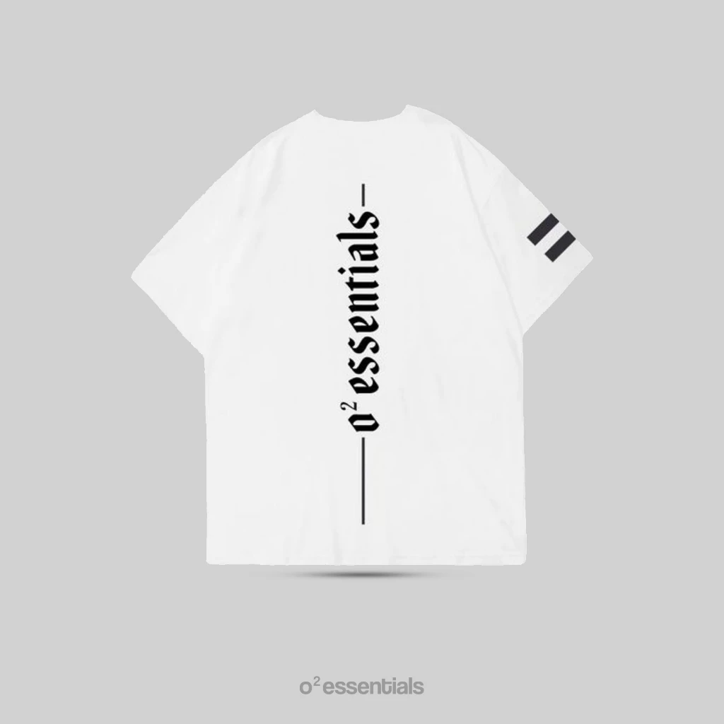 O2 Essentials Oversized T-Shirt – Spectrum 003 Special Edition White back view thumbnail