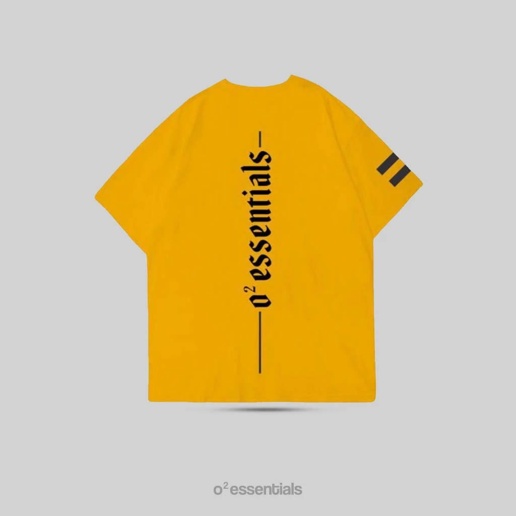 O2 Essentials Oversized T-Shirt – Spectrum 003 Special Edition Yellow back view thumbnail